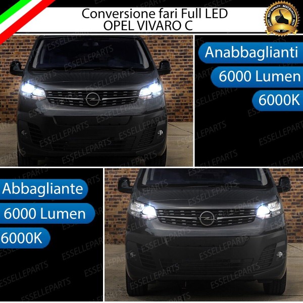 Conversione fari full LED Anabbaglianti Abbaglianti Opel Vivaro C