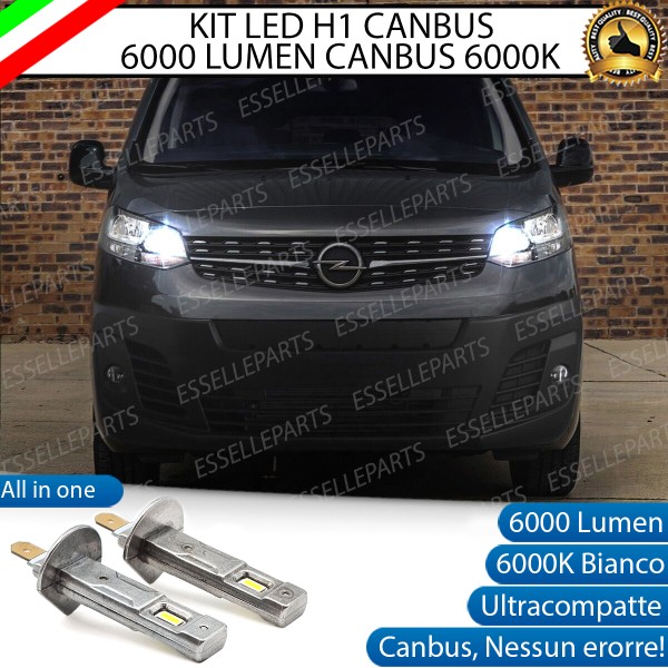 Kit Full LED coppia H1 - ULTRA COMPATTA - 6000 LUMEN abbaglianti Opel Vivaro C
