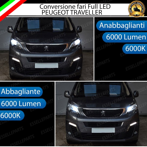 Conversione fari full LED Anabbaglianti Abbaglianti Peugeot Traveller