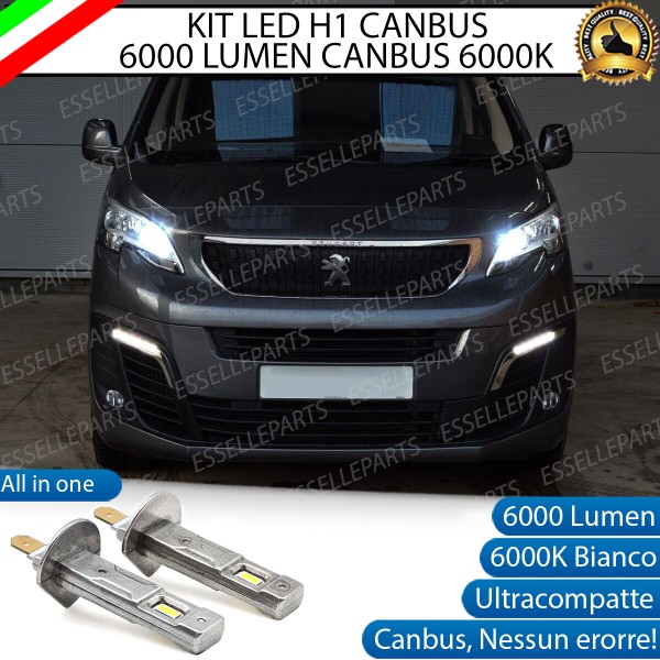 Kit Full LED coppia H1 - ULTRA COMPATTA - 6000 LUMEN abbaglianti Peugeot Traveller