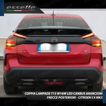 Lampada  T15 W16W 15 LED Canbus ARANCIONE FRECCE PER Citroen C4 MK3