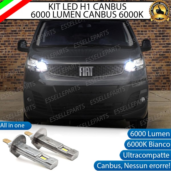 Kit Full LED coppia H1 - ULTRA COMPATTA - 6000 LUMEN abbaglianti Fiat Scudo 3