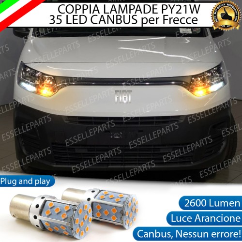 Coppia Frecce Anteriori Py21W 35 LED Canbus per Fiat Doblo MK3