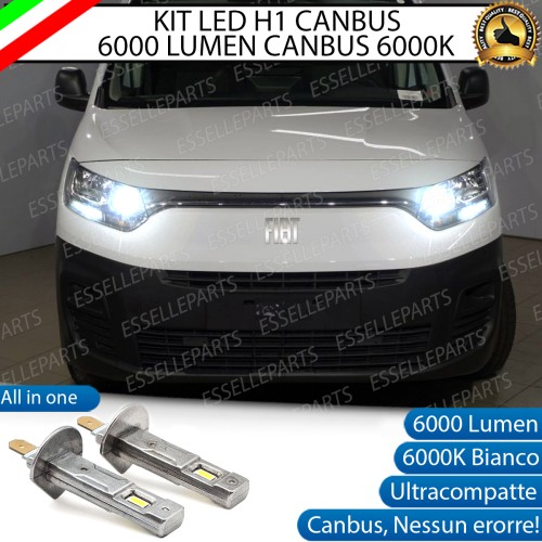 Kit Full LED coppia H1 - ULTRA COMPATTA - 6000 LUMEN abbaglianti per Fiat Doblo MK3