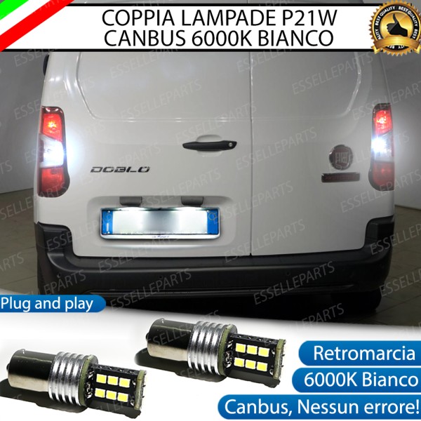 Coppia Luci Retromarcia P21W 15 LED per Fiat Doblo MK3
