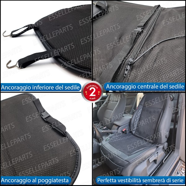 Coprisedile Copri Sedile Ventilato 24 Ventole Traspirante Con Bordo Similpelle
