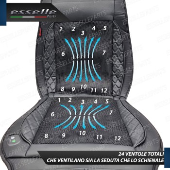Coprisedile Copri Sedile Ventilato 24 Ventole Traspirante Con Bordo Similpelle Coprisedile Copri Sedile Ventilato 24 Ventole Traspirante Con Bordo Similpelle