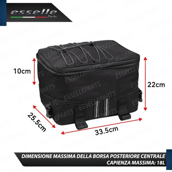 Set 3 Borse Aggiuntive Valigie Laterali e Posteriori per Bauletti Moto Adventure