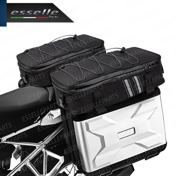 Set 3 Borse Aggiuntive Valigie Laterali e Posteriori per Bauletti Moto Adventure