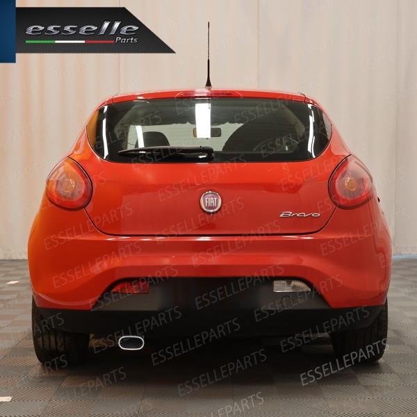 Terminale Di Scarico Rettangolare per Fiat Bravo MK2 Finalino Cromato Inox