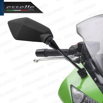 Coppia Specchietti Retrovisori Carbon Look per moto carenate Coppia Specchietti Retrovisori Carbon Look per moto carenate