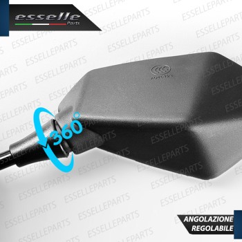Coppia Specchietti Retrovisori Nero Opaco per moto carenate Coppia Specchietti Retrovisori Nero Opaco per moto carenate