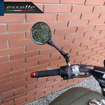 Coppia Specchietti Retrovisori Neri Rotondo Tondo Universali per moto,motorini,scooter Coppia Specchietti Retrovisori Neri Rotondo Tondo Universali per moto,motorini,scooter