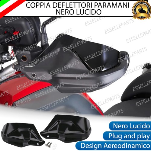 COPPIA DEFLETTORI PARAMANI IN ABS NERO LUCIDO PER BMW MOTO