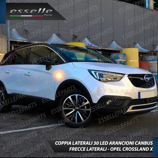PLACCHETTE LATERALI A 30 LED PER FRECCE SPECIFICHE PER OPEL CROSSLAND X DAL 2017