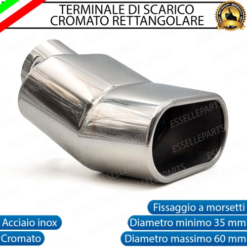 Terminale Di Scarico Rettangolare diametro minimo 35, massimo 60 mm