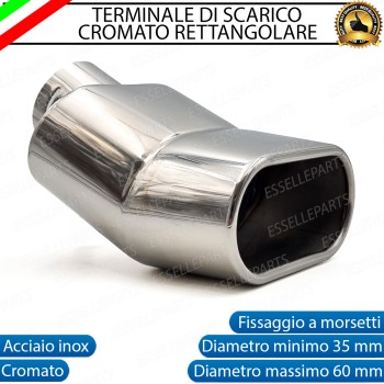 Terminale Di Scarico Rettangolare diametro minimo 35, massimo 60 mm
