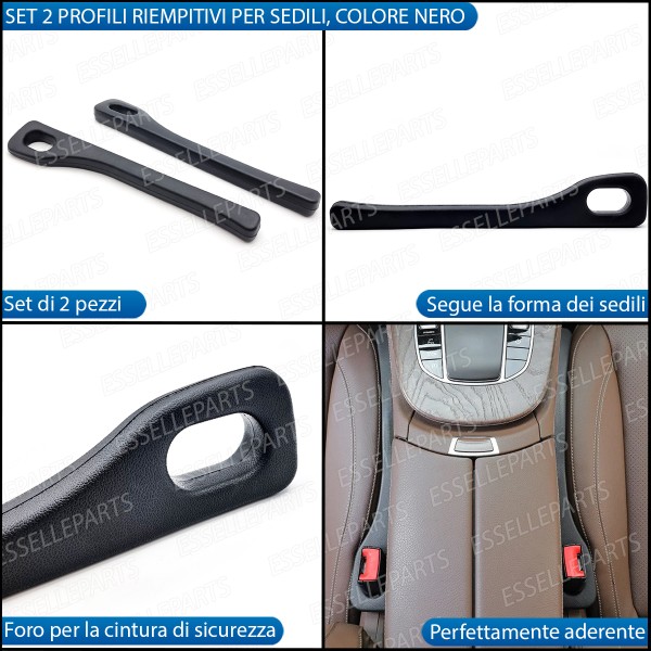 Set 2 Riempitivi Tra Sedile Sedili E Vano Centrale Bracciolo Anti Caduta Oggetti