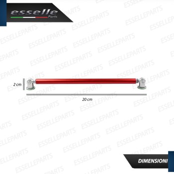 2 X BARRE SUPPORTO TIRANTI IN ACCIAIO ROSSO 20CM PER PARAURTI, SPOILER, SPLITTER 2 X BARRE SUPPORTO TIRANTI IN ACCIAIO ROSSO 20CM PER PARAURTI, SPOILER, SPLITTER