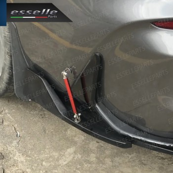 2 X BARRE SUPPORTO TIRANTI IN ACCIAIO ROSSO 20CM PER PARAURTI, SPOILER, SPLITTER 2 X BARRE SUPPORTO TIRANTI IN ACCIAIO ROSSO 20CM PER PARAURTI, SPOILER, SPLITTER