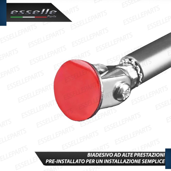 2 X BARRE SUPPORTO TIRANTI IN ACCIAIO CROMATO 20CM PER PARAURTI, SPOILER, SPLITTER