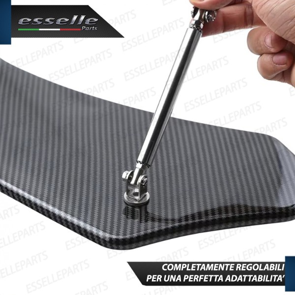 2 X BARRE SUPPORTO TIRANTI IN ACCIAIO CROMATO 20CM PER PARAURTI, SPOILER, SPLITTER