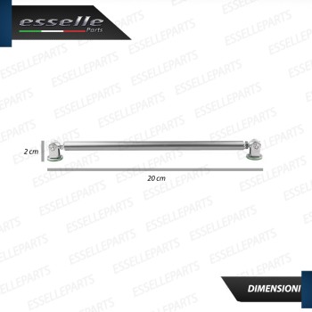 2 X BARRE SUPPORTO TIRANTI IN ACCIAIO CROMATO 20CM PER PARAURTI, SPOILER, SPLITTER 2 X BARRE SUPPORTO TIRANTI IN ACCIAIO CROMATO 20CM PER PARAURTI, SPOILER, SPLITTER