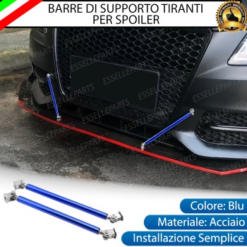 2 X BARRE SUPPORTO TIRANTI IN ACCIAIO BLU 20CM PER PARAURTI, SPOILER, SPLITTER 2 X BARRE SUPPORTO TIRANTI IN ACCIAIO BLU 20CM PER PARAURTI, SPOILER, SPLITTER