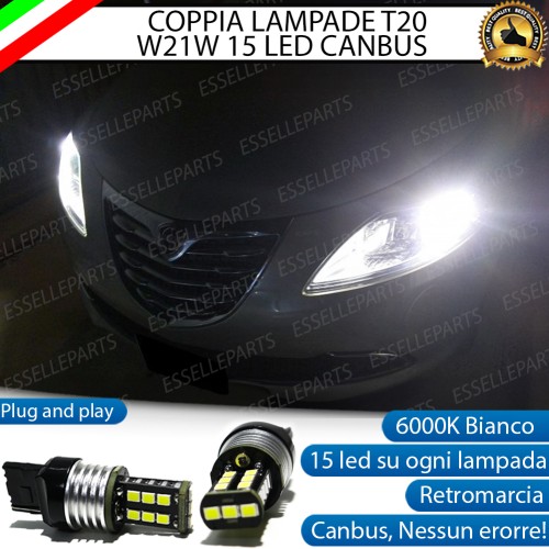 Coppia Luci Diurne DRL 15 Led T20 Canbus Lancia Ypsilon 312 6000K