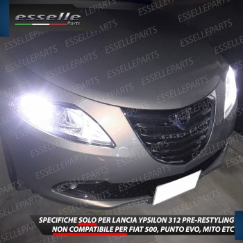 Coppia Luci Diurne DRL 15 Led T20 Canbus Lancia Ypsilon 312 6000K