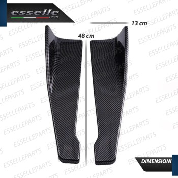 4 X Flap splitter spoiler minigonne laterali carbon look in ABS aerodinamici