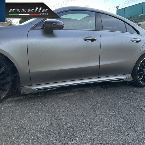 4 X Flap splitter spoiler minigonne laterali carbon look in ABS aerodinamici