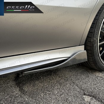4 X Flap splitter spoiler minigonne laterali carbon look in ABS aerodinamici