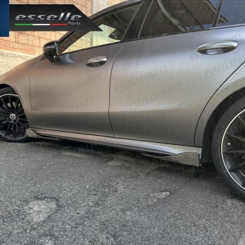 4 X Flap splitter spoiler minigonne laterali carbon look in ABS aerodinamici