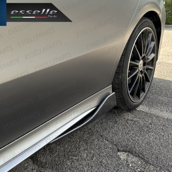 4 X Flap splitter spoiler minigonne laterali carbon look in ABS aerodinamici
