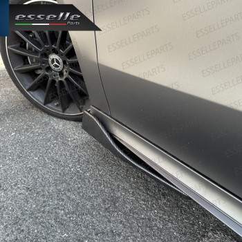 4 X Flap splitter spoiler minigonne laterali carbon look in ABS aerodinamici