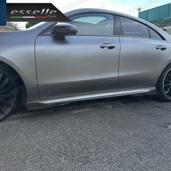 4 X Flap splitter spoiler minigonne laterali Nero Lucido in ABS aerodinamici