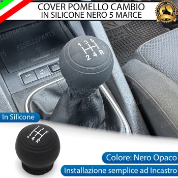 COVER POMELLO IN SILICONE NERO OPACO ERGONOMICO PER CAMBIO 5 MARCE