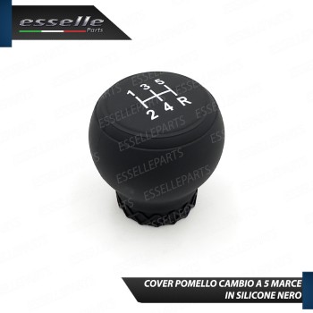 COVER POMELLO IN SILICONE NERO OPACO ERGONOMICO PER CAMBIO 5 MARCE