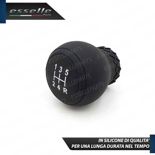 COVER POMELLO IN SILICONE NERO OPACO ERGONOMICO PER CAMBIO 5 MARCE