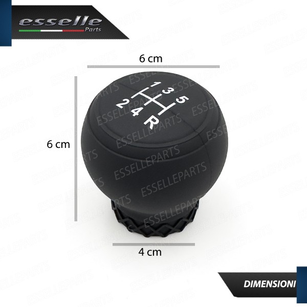 COVER POMELLO IN SILICONE NERO OPACO ERGONOMICO PER CAMBIO 5 MARCE