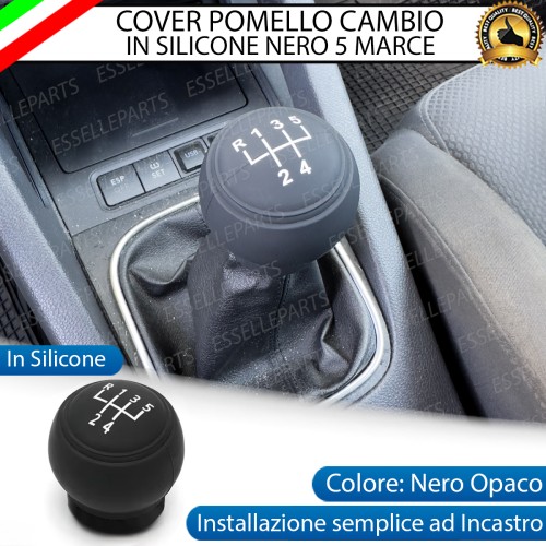 COVER POMELLO IN SILICONE NERO OPACO ERGONOMICO PER CAMBIO 5 MARCE