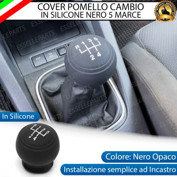 COVER POMELLO IN SILICONE NERO OPACO ERGONOMICO PER CAMBIO 5 MARCE