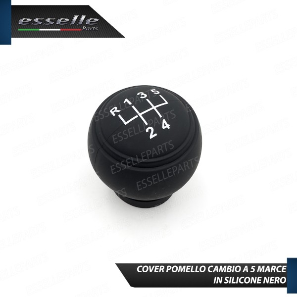 COVER POMELLO IN SILICONE NERO OPACO ERGONOMICO PER CAMBIO 5 MARCE