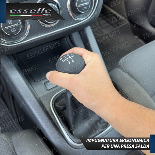 COVER POMELLO IN SILICONE NERO OPACO ERGONOMICO PER CAMBIO 5 MARCE