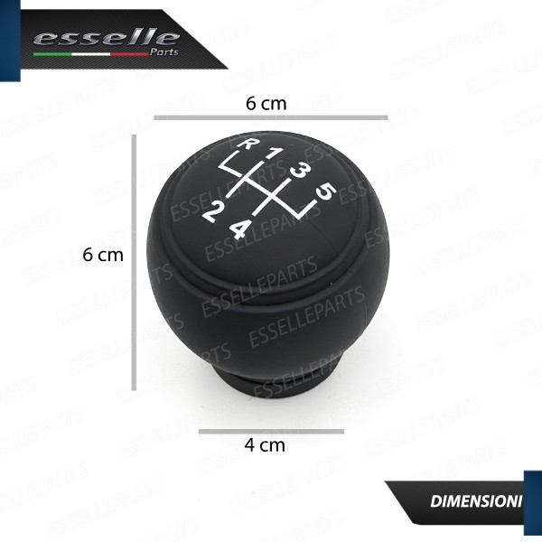 COVER POMELLO IN SILICONE NERO OPACO ERGONOMICO PER CAMBIO 5 MARCE