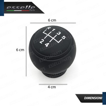 COVER POMELLO IN SILICONE NERO OPACO ERGONOMICO PER CAMBIO 5 MARCE