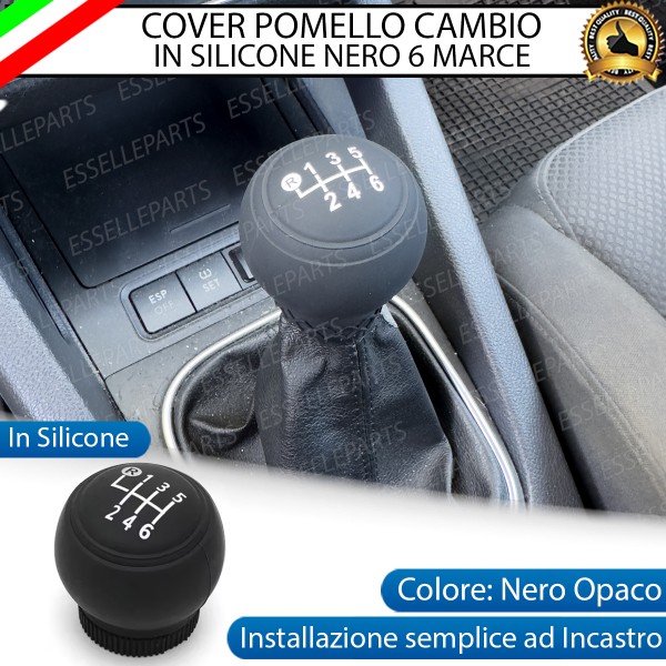 COVER POMELLO IN SILICONE NERO OPACO ERGONOMICO PER CAMBIO 6 MARCE