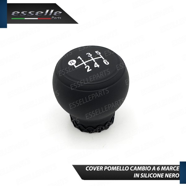 COVER POMELLO IN SILICONE NERO OPACO ERGONOMICO PER CAMBIO 6 MARCE