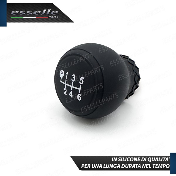 COVER POMELLO IN SILICONE NERO OPACO ERGONOMICO PER CAMBIO 6 MARCE
